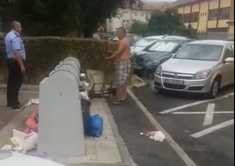 VIDEO Amendați pentru că au aruncat deșeuri lângă containere
