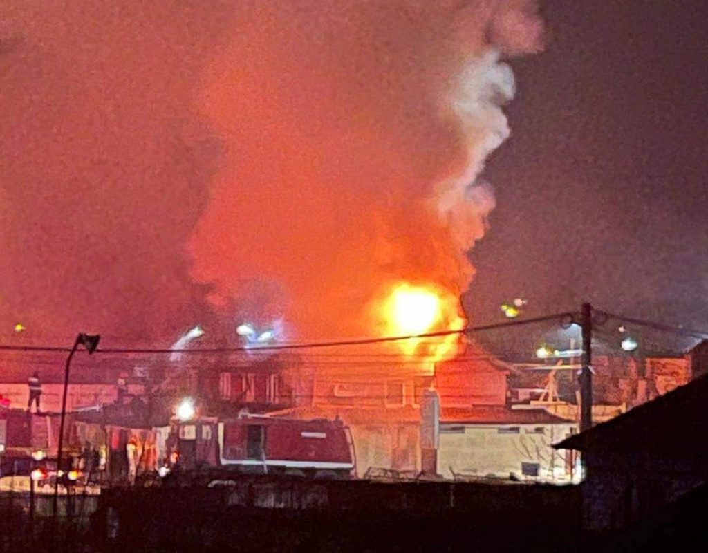 Incendiu la o pensiune de lângă Motru