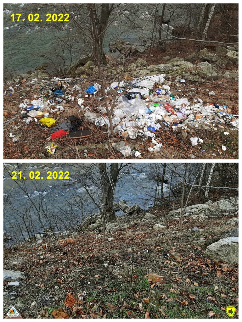 VIDEO Gunoaie aruncate în Parcul Național „Defileul Jiului“ chiar lângă pubele