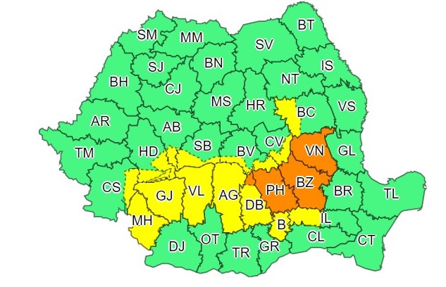Cod Galben în județul Gorj
