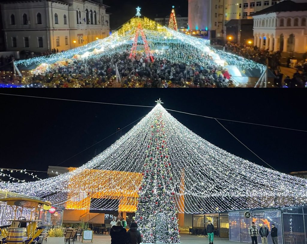 Municipiul Târgu Jiu candidează la titlul orașul cu cel mai urât iluminat ornamental din România