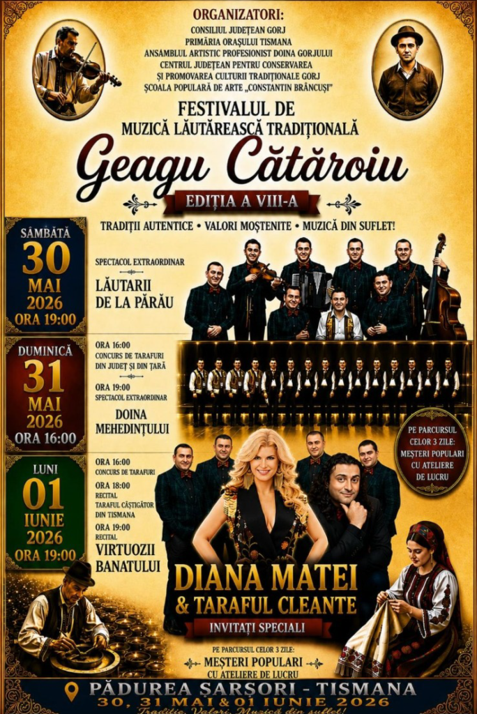 Tismana devine capitala muzicii lăutărești: trei zile de festival, tradiții și meșteșuguri